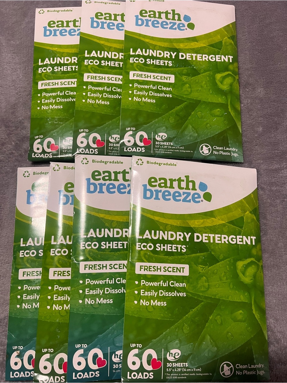 7pk-Laundry Detergent Eco Sheets - Fresh Scent (Green)